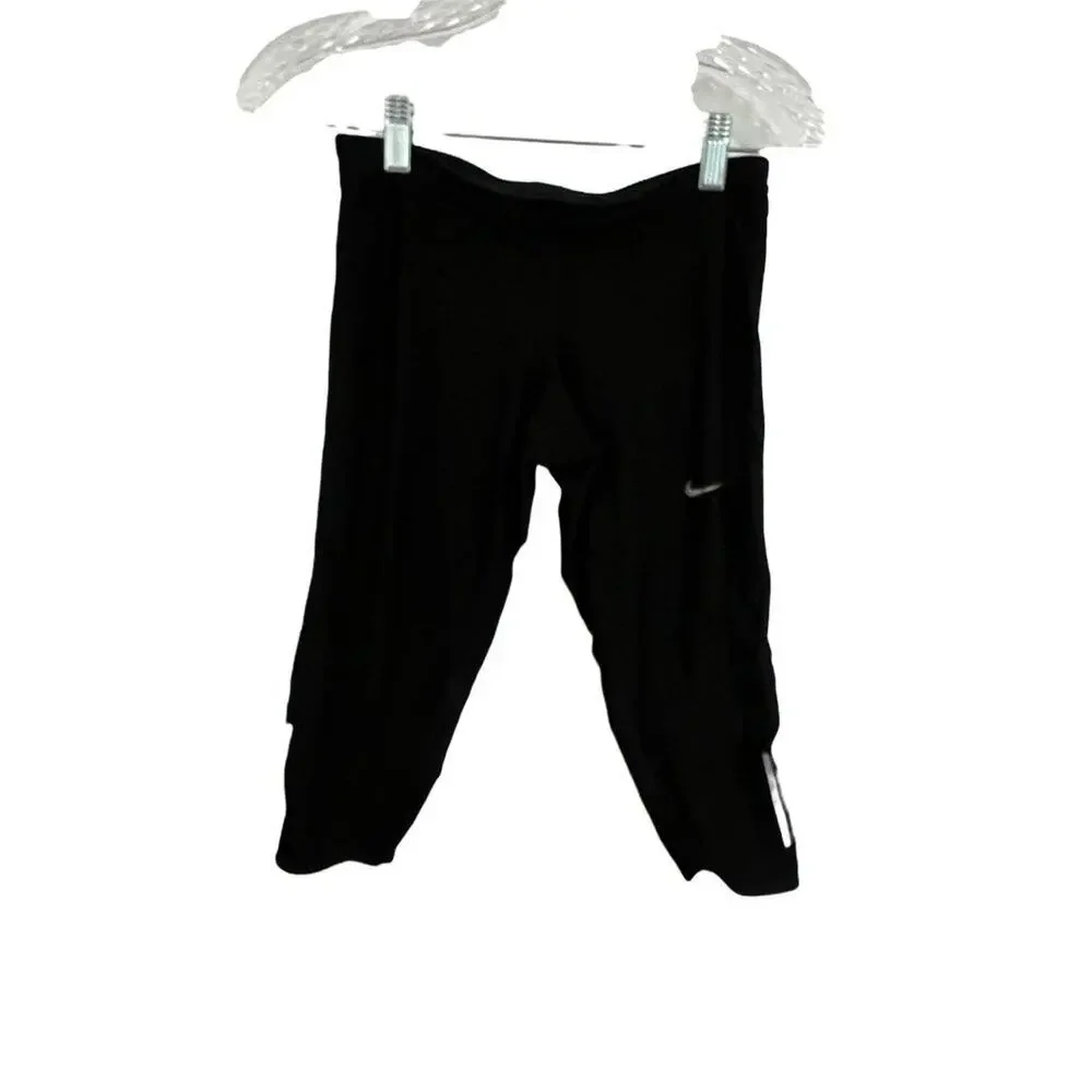 NIKE Womens Dri-Fit Tech Capris Running Pants 695386 Xsmall